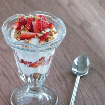 Strawberry & Vanilla Parfait with Granola