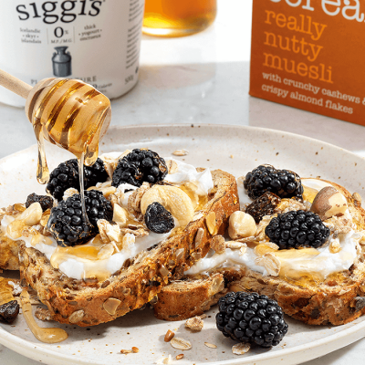 nutty muesli honey toast