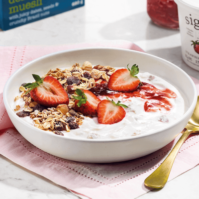 delicious strawberry breakfast bowl